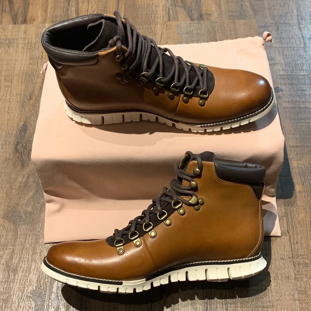 Men's ZERØGRAND Calf Leather Hiker Boot (Premium)